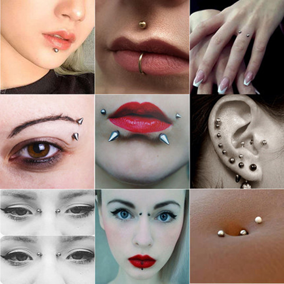 100pcs/lot Steel Earring Barbe - Body Jewelry Replacement Ball 评论和价格