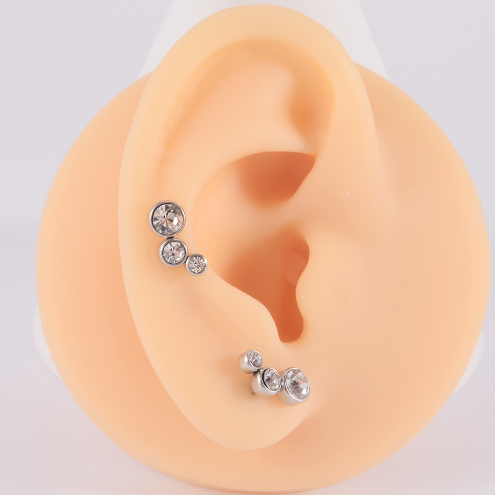 2PCS 361 Surgical Steel Crysta - Body Jewelry Surgical Steel 评论和价格
