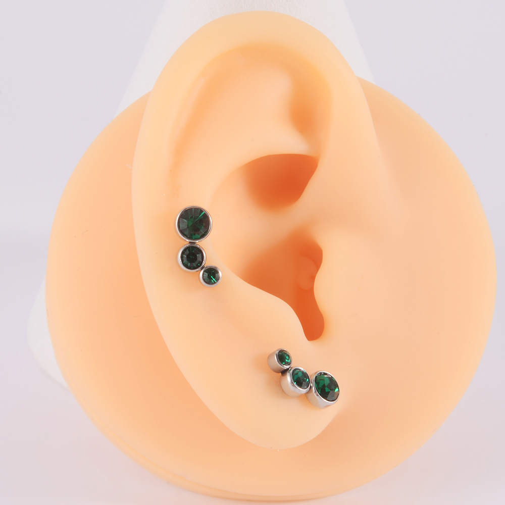 2PCS 361 Surgical Steel Crysta - Body Jewelry Surgical Steel 评论和价格