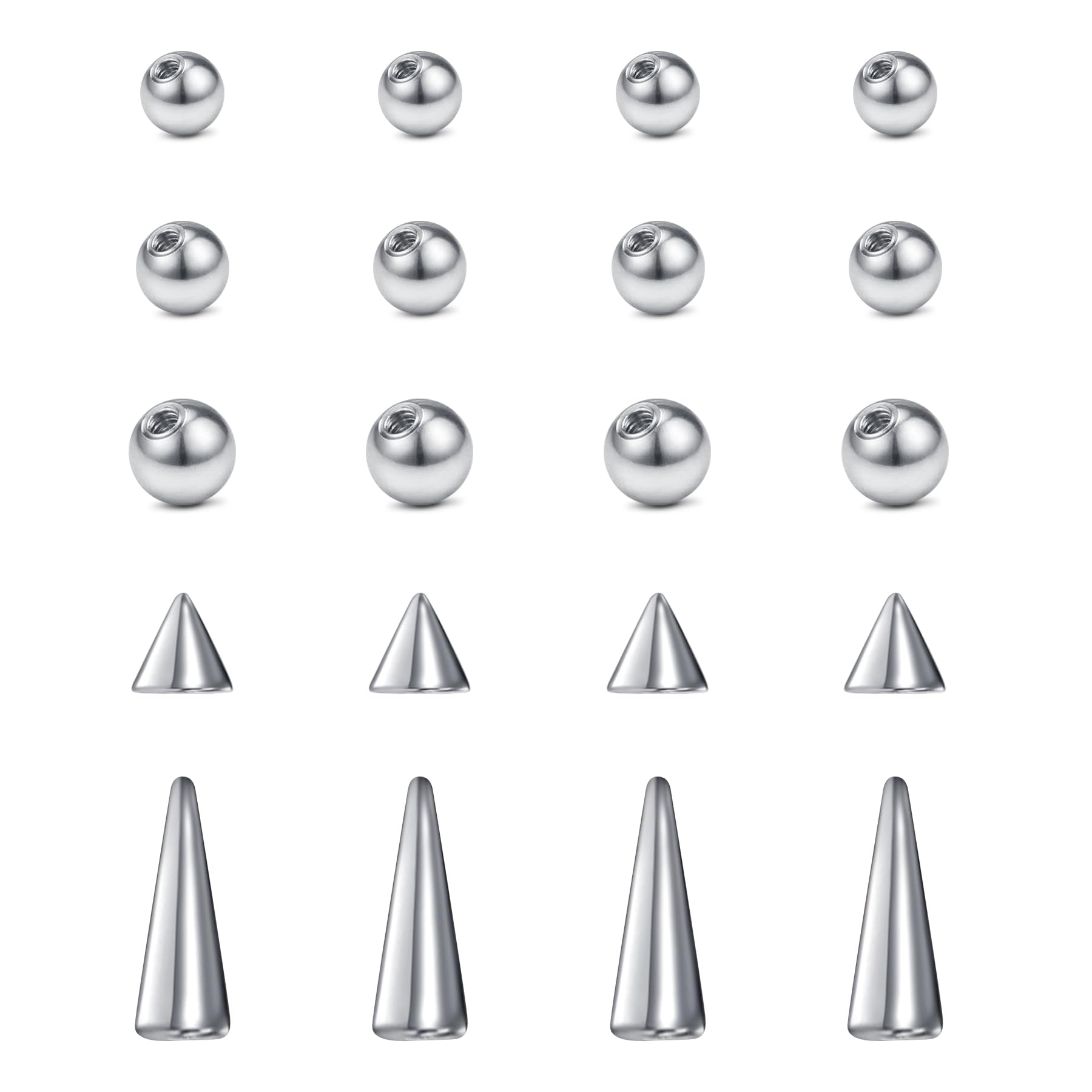 20pcs 16Gauge Stainless Steel  - Body Jewelry Replacement Ball 评论和价格