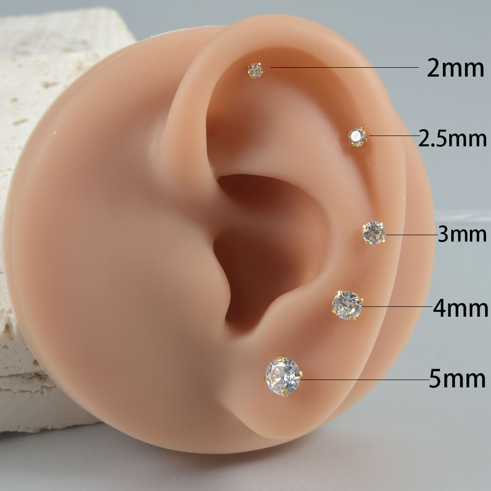 1Pair Surgical Steel Catch Rou - Body Jewelry Surgical Steel 评论和价格
